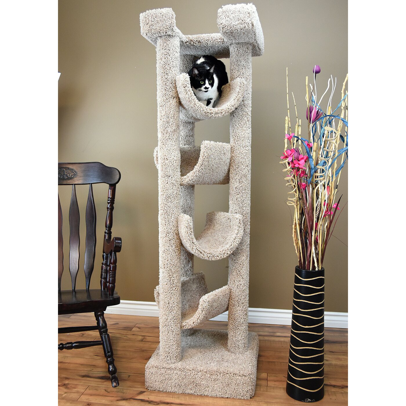 New Cat Condos 72" Premier Solid Wood Cat Tree & Reviews Wayfair.ca